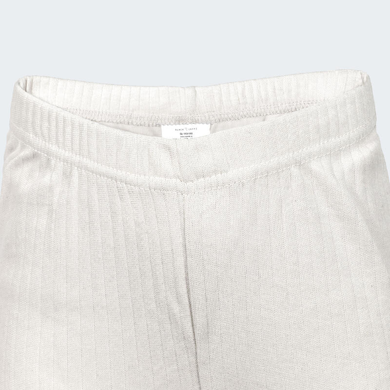 Pantaloni termici copii set de 3 | pantaloni sport fleece | Crem