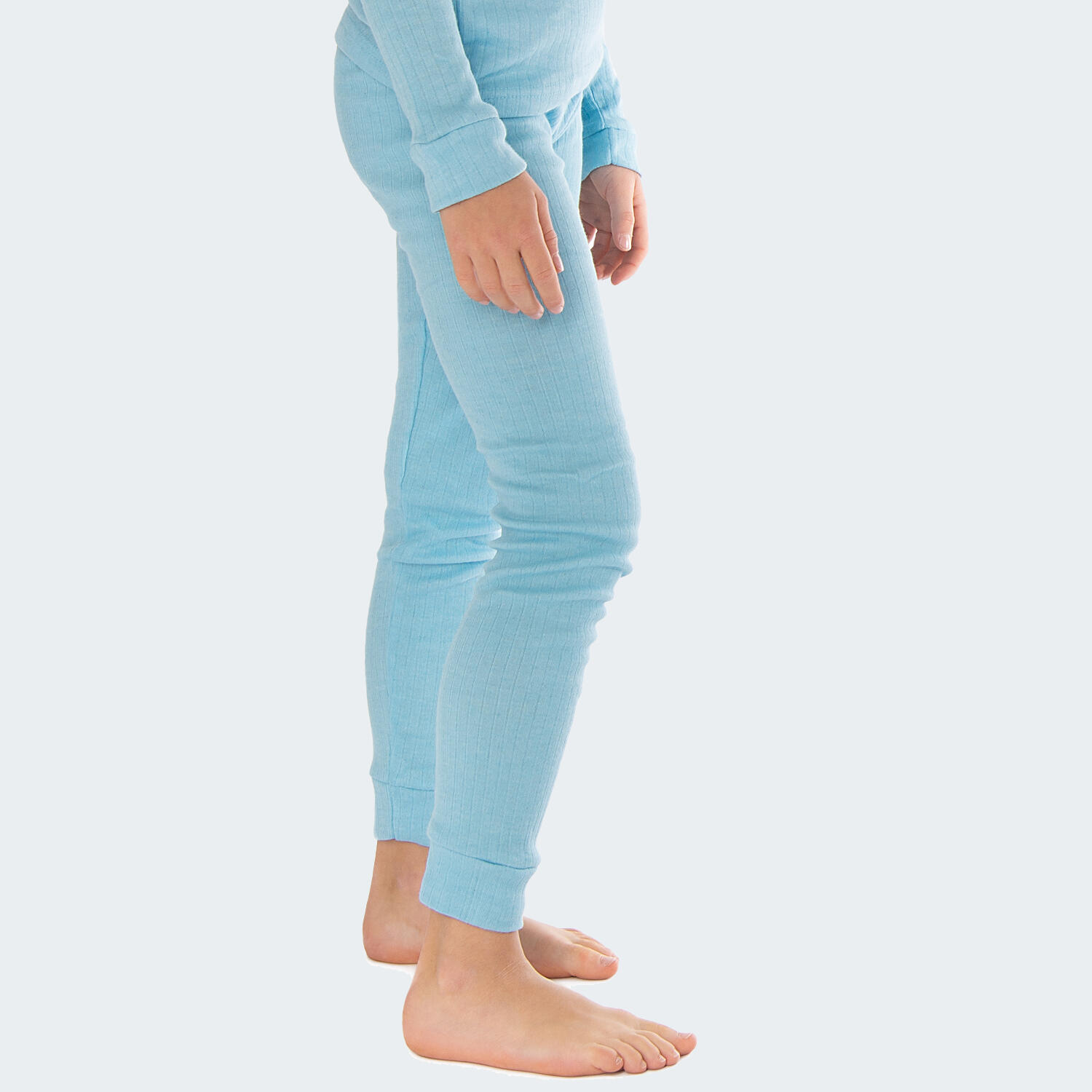 3 pantalons thermiques enfant | Sous-vêtements sportifs | Bleu clair 5/6