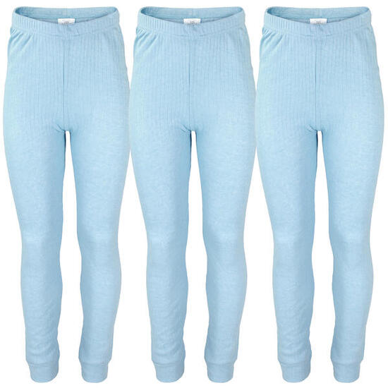 3 pantalons thermiques enfant | Sous-vêtements sportifs | Bleu clair