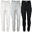 Thermounterhose Kinder 3er Set | Sportunterhose Fleece | Creme/Grau/Schwarz