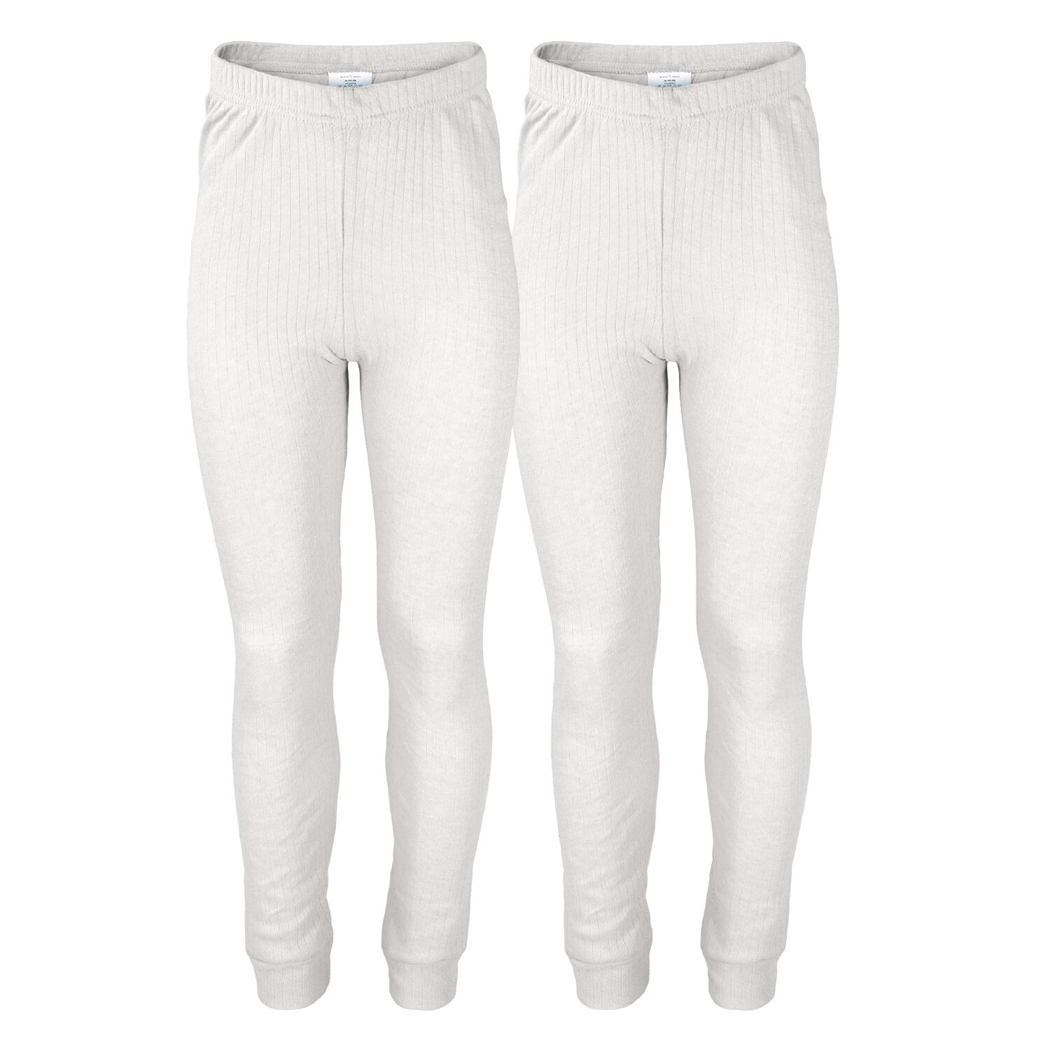 BLACK SNAKE Thermounterhose Kinder 2er Set | Sportunterhose | Innenfleece | Creme