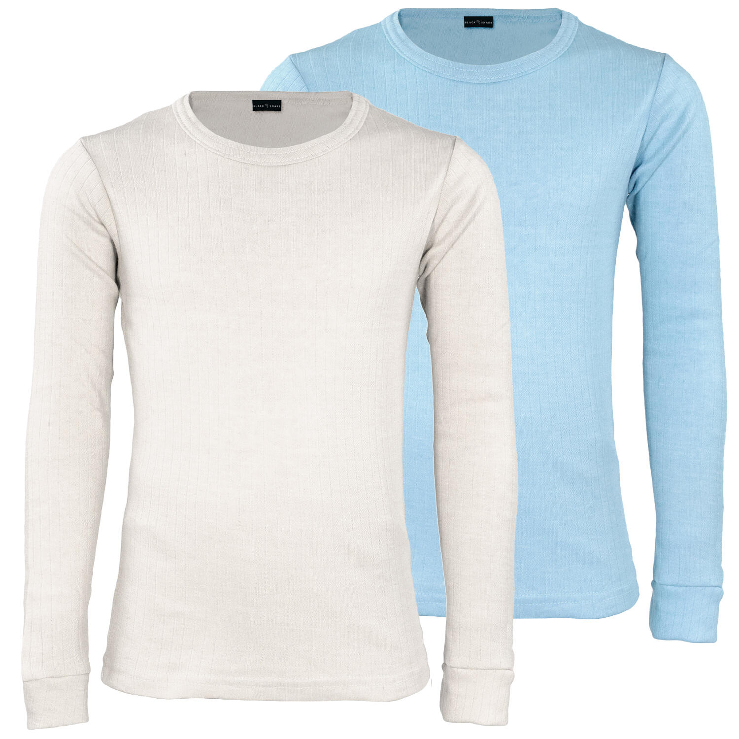 2 children's thermal t-shirts | Sports underwear | Cream/Light blue