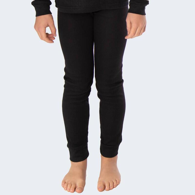 Conjunto de 2 calças térmicas criança | calças desportivas | Cinzento/preto