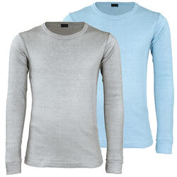 2 t-shirts thermiques enfant | Sous-vêtements sportifs | Gris/Bleu clair