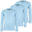 Thermounterhemd Kinder 3er Set | Sportunterhemd Fleece | Hellblau