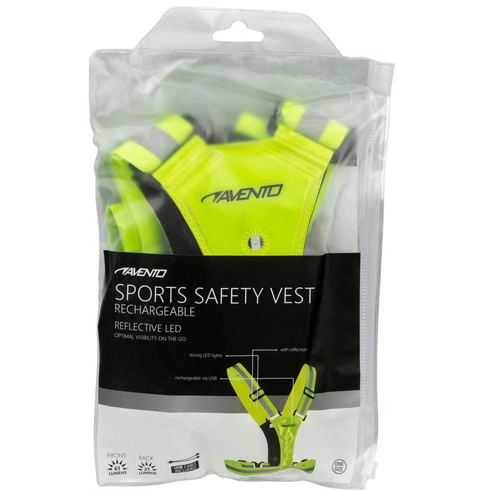 Gilet sportivo a led - ricaricabile - giallo fluo - Gilet di sicurezza 6/7