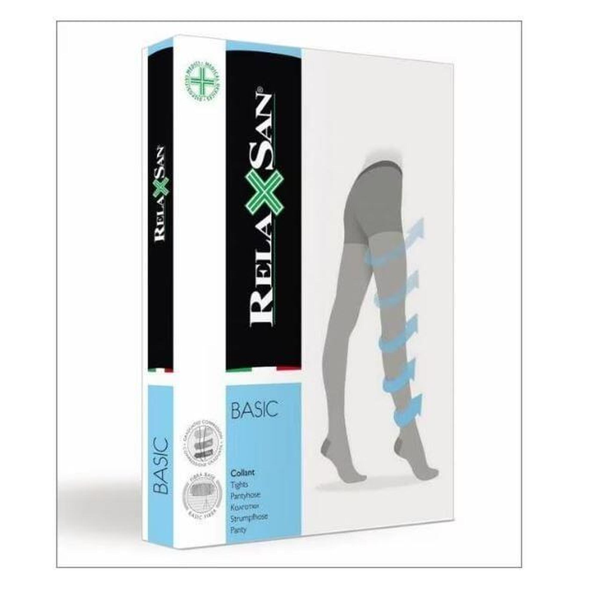 Ciorapi preventie medicinali Relaxsan 430 tip pantalon 8-11mm Hg, 40 DEN, Negru