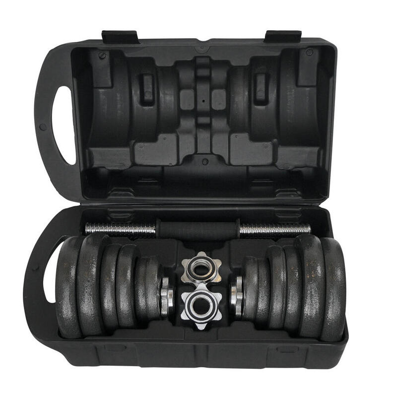 Verstelbare dumbbell set in koffer - 20 kg (2x 10 kg)