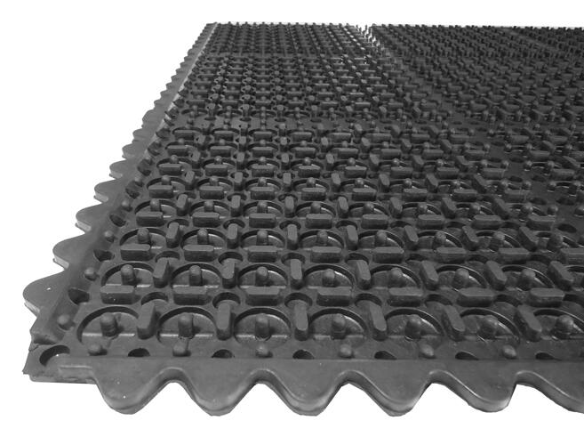 Baldosa de caucho de 14 mm con sistema de clic - 90 x 90 cm - Gris 6/6