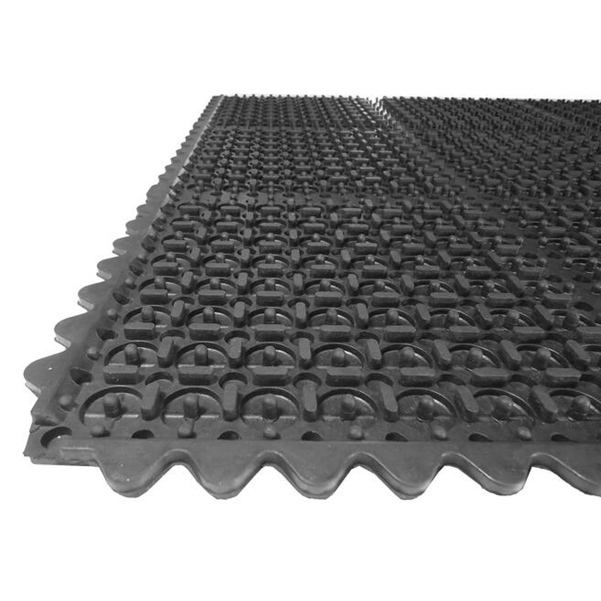 Gummifliese 14 mm Klicksystem - 90 x 90 cm - Grau