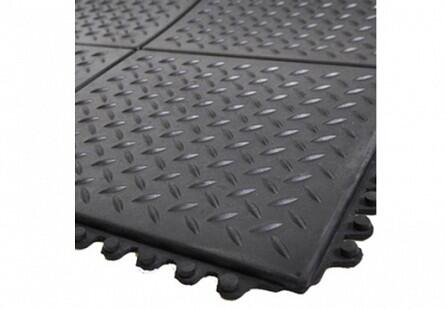 Tapis de fitness 90 x 90 cm - Système clic - Noir - 14 mm 6/7