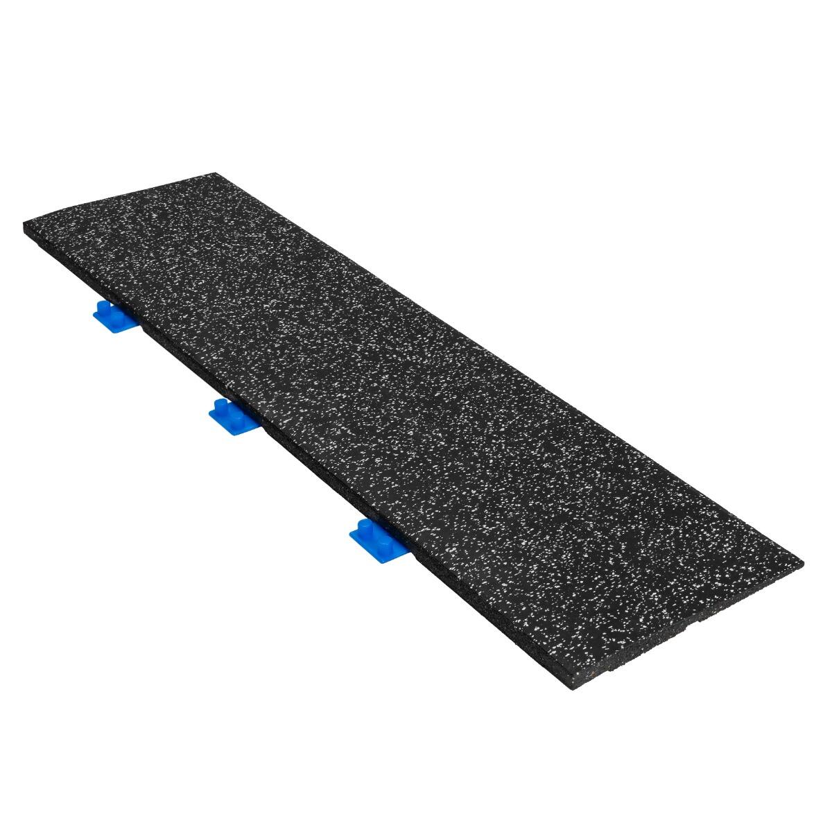 Sol sportif bord caoutchouc - 100x25 cm - épaisseur 20 mm - Gris 7/7