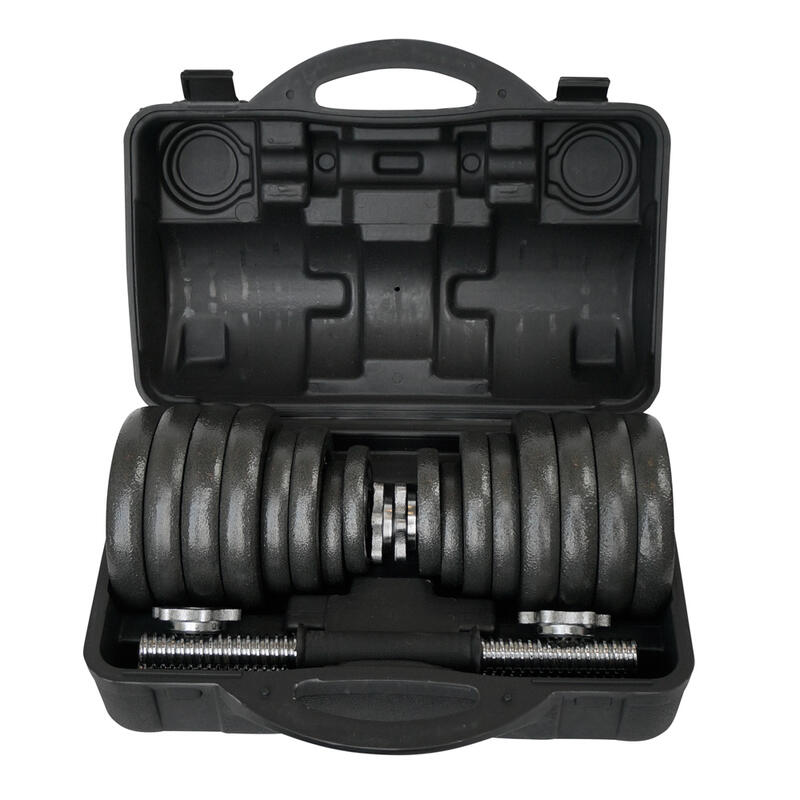 Verstelbare dumbbell set in koffer - 30 kg (2x 15 kg)