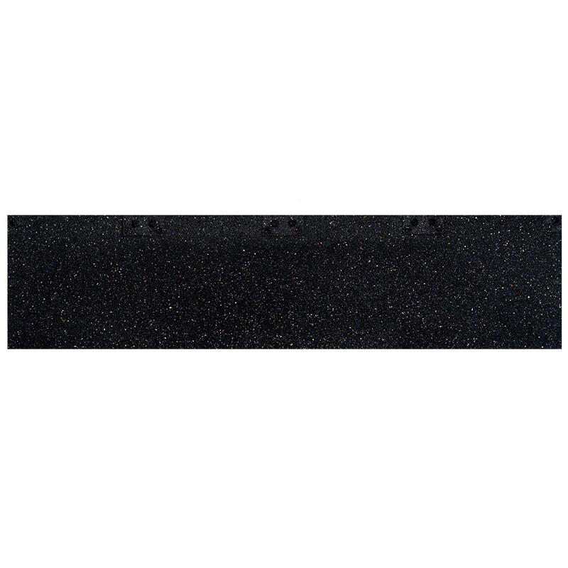 Rubber rand sportvloer - 100x25 cm - 20 mm dik - Zwart