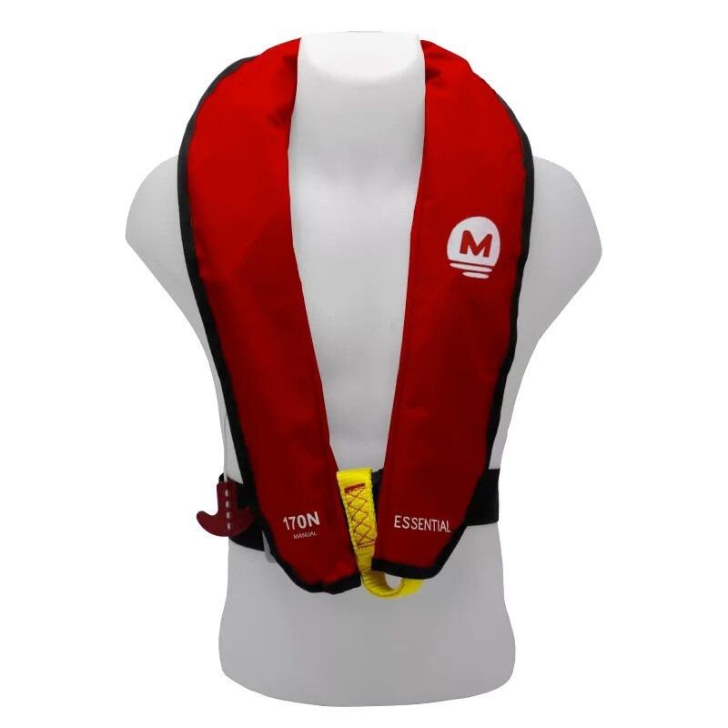 Colete salva-vidas manual insuflável ESSENTIAL 170N Vermelho - ORANGEMARINE