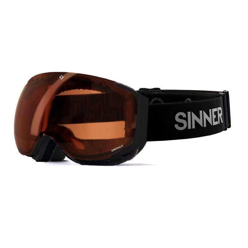 Sí/Snowboard szemüveg, SINNER Emerald, Fekete