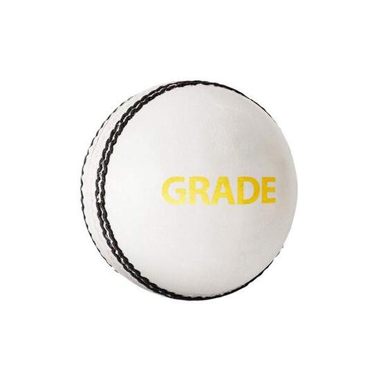 DSC Grade Leder Cricket Ball (Weiß, Club)| Wasserdichtes Leder Ball