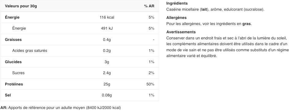 Caséine - Micellar Casein - Vanille 1000g 2/4