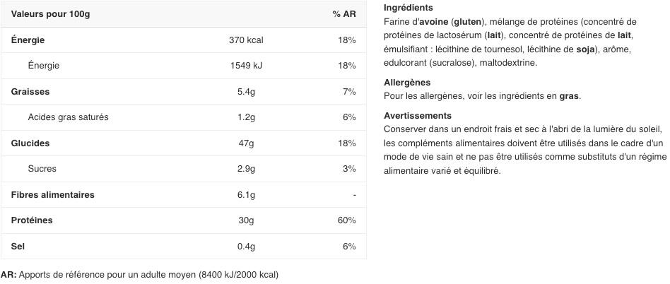 Lean gainer - Impact Weight Gainer - Vanille 2500g 2/4