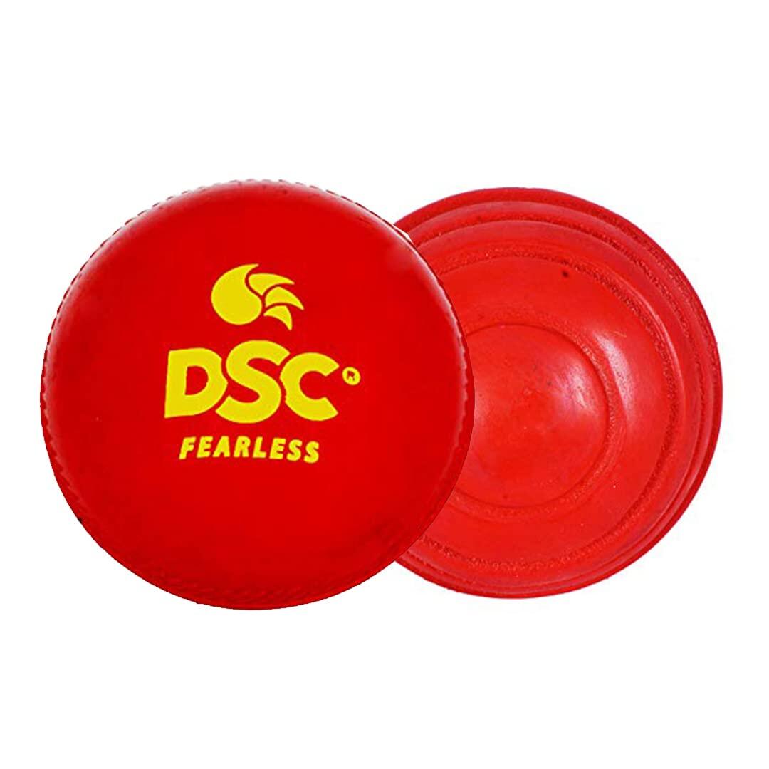 DSC Synthetische Wobble Leder Cricket Ball (rot)| Wasserdichtes Leder Ball 5/7