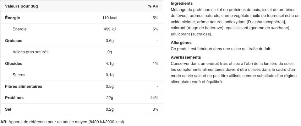 Protéine vegan - Vegan Protein Blend - Fraise 1000g 2/3