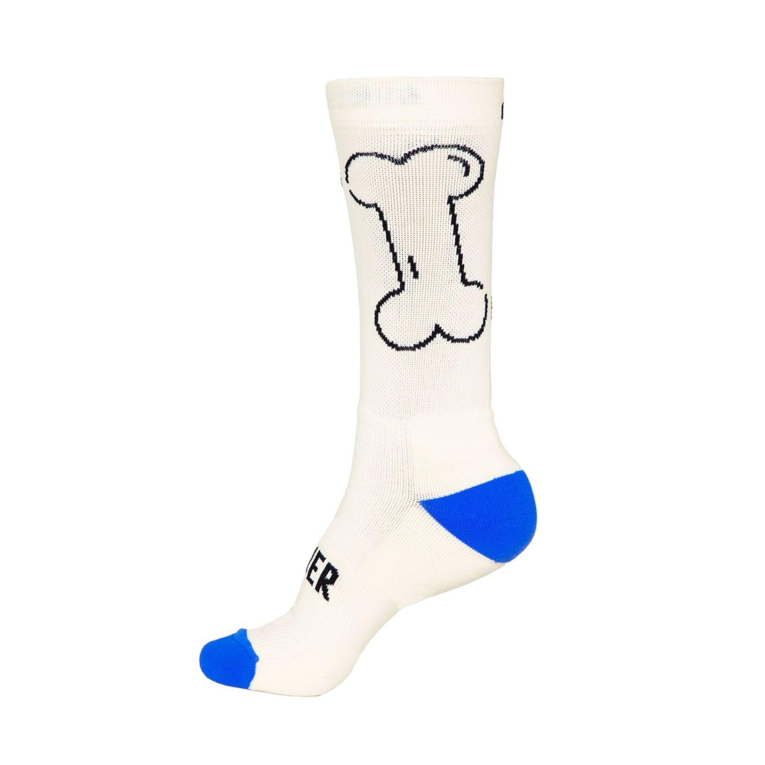 Calze da ciclismo unisex con rinforzi alti Mooquer Doggy Stan Evo II crema 2/3