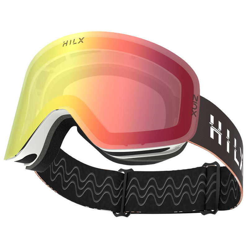 VINTRO 中性防霧及三重防刮雪地滑雪護目鏡 - 白色/黑色