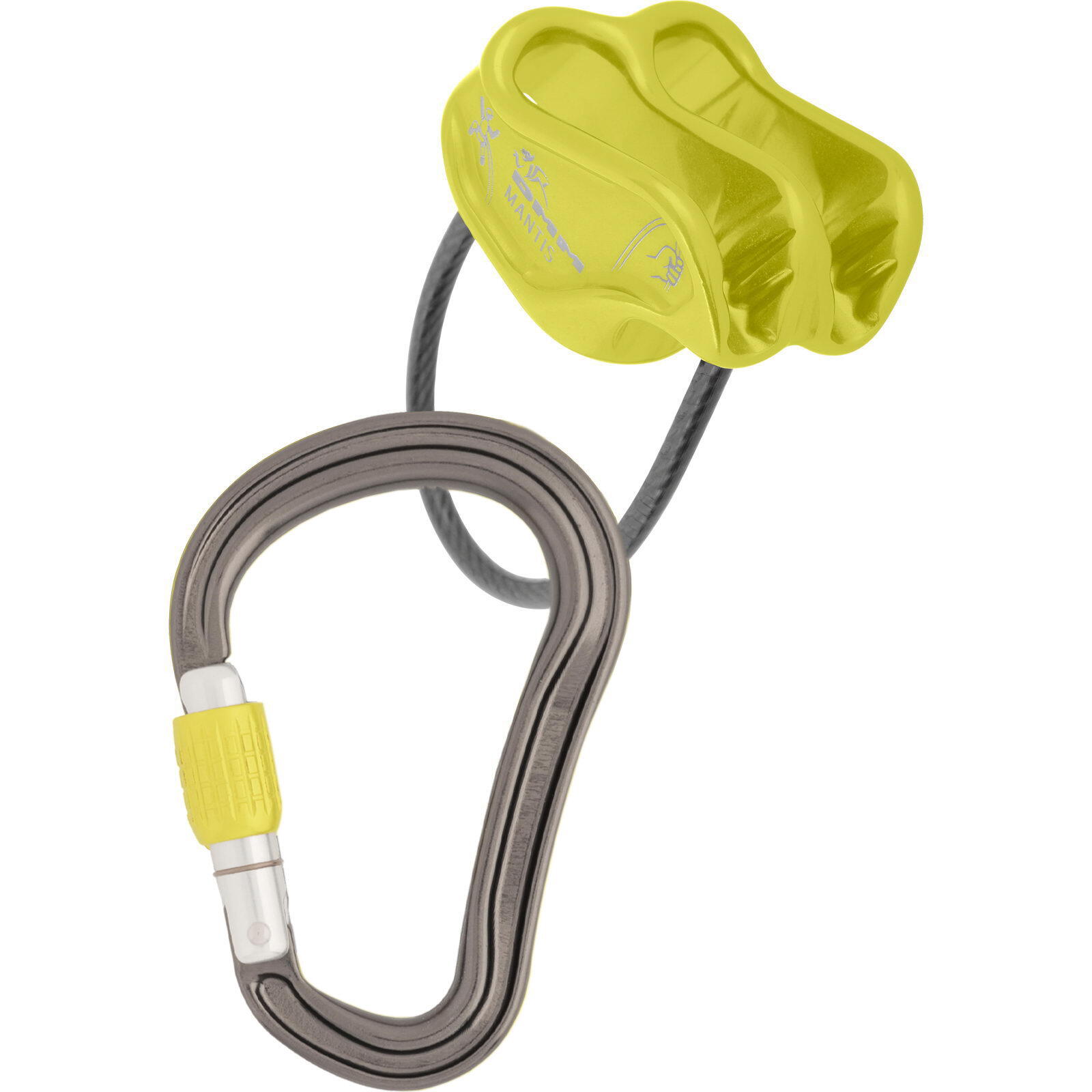 Mantis Belay Device and Shadow HMS Set - Lime 2/3