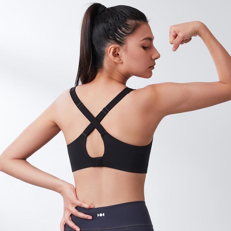 Sports Max UV Protection Zero Bounce High Impact Sports Bra-Black