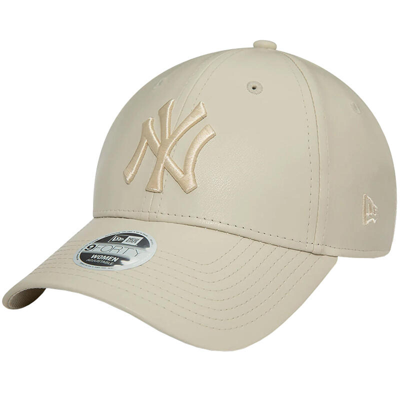 Női baseball sapka, New Era Pu 9FORTY New York Yankees Cap, bézs