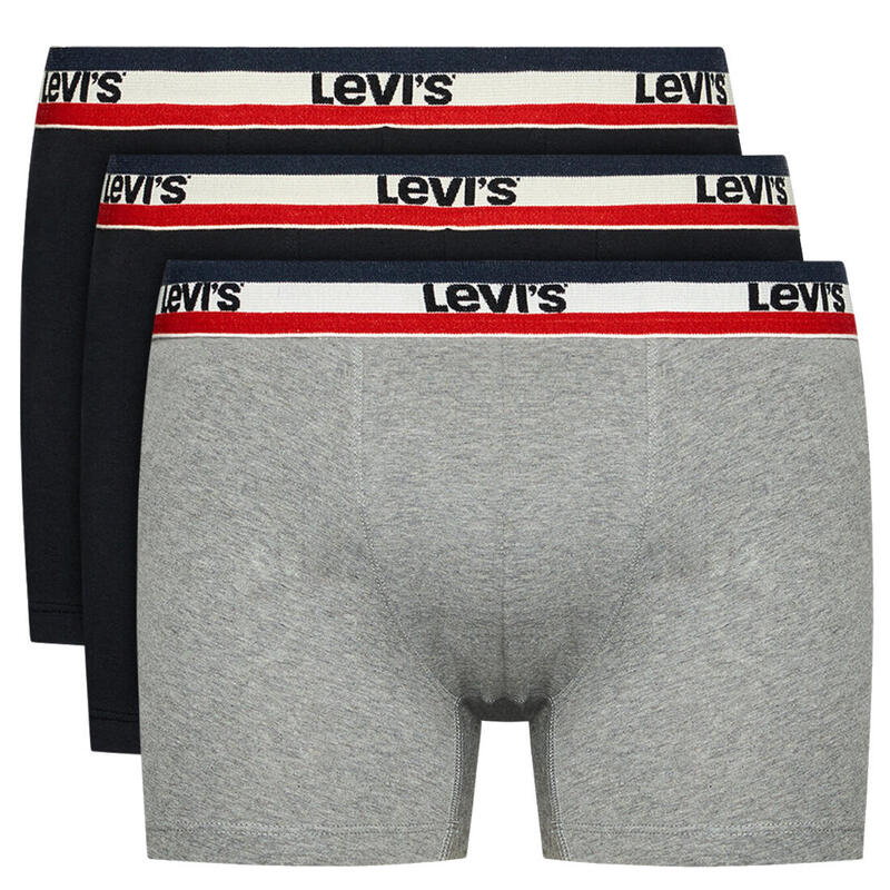 Férfi boxeralsó, Levi's Boxer 3 Pairs Briefs, fekete