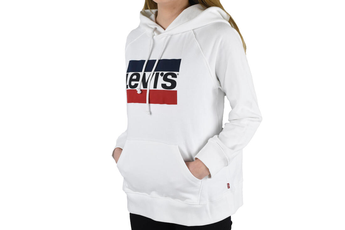 Sudadera con Capucha Levi's Blanca 2/4