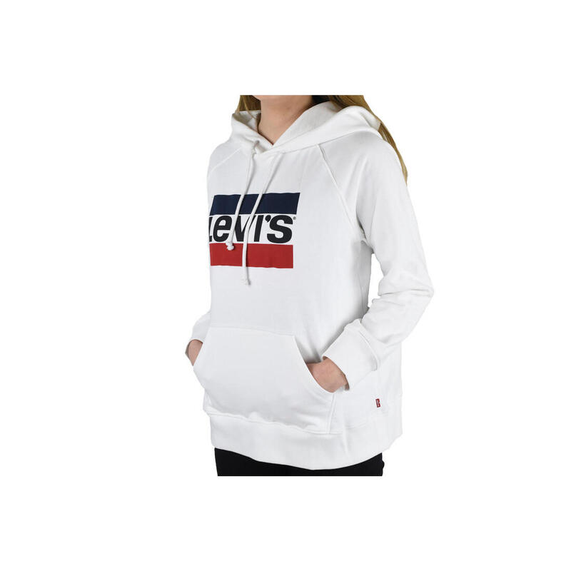 Női pulóver, Levi's Sport Graphic Hoodie, fehér