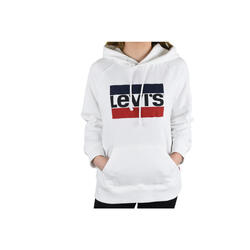 Női pulóver, Levi's Sport Graphic Hoodie, fehér