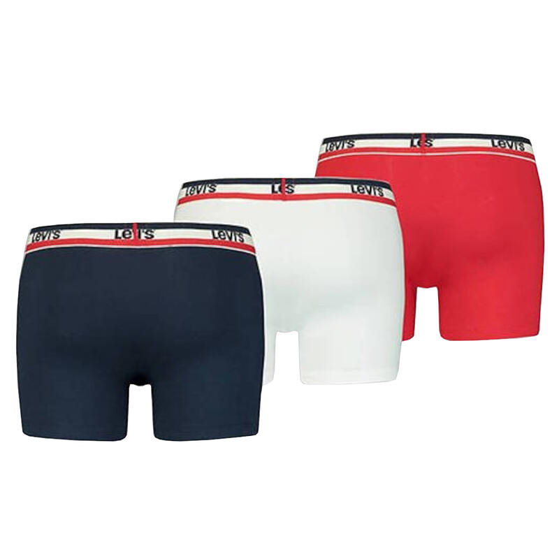 Férfi boxeralsó, Levi's Boxer 3 Pairs Briefs, sokszínű