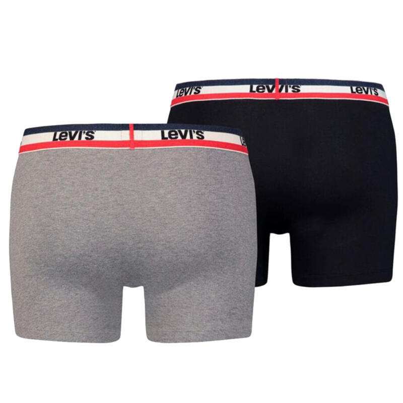 Férfi boxeralsó, Levi's Boxer 2 Pairs Briefs, fekete