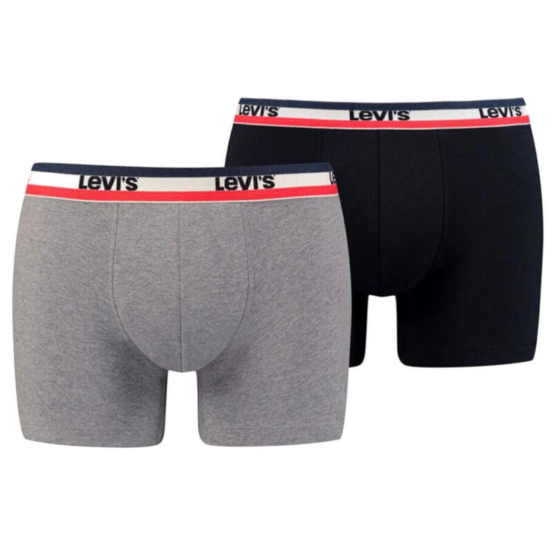 Férfi boxeralsó, Levi's Boxer 2 Pairs Briefs, fekete