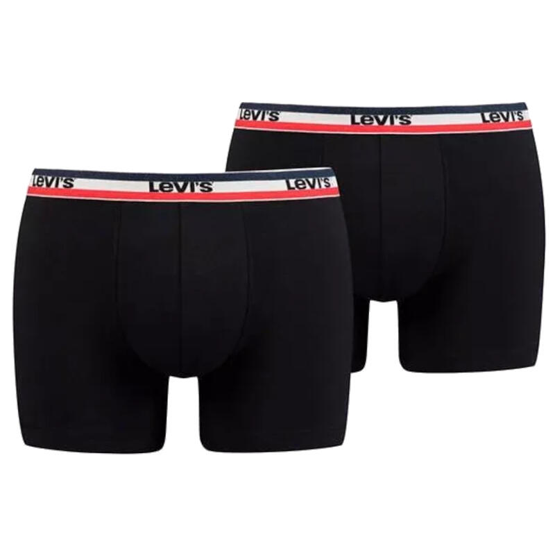 Férfi boxeralsó, Levi's Boxer 2 Pairs Briefs, fekete