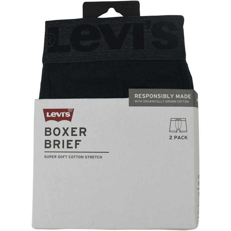 Férfi boxeralsó, Levi's Boxer 2 Pairs Briefs, fekete