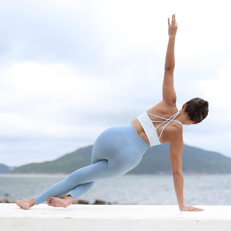 REextraSkin™ 中強度瑜伽運動胸圍-北極冰藍色