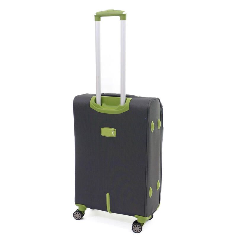 Troler Superlight 68x41x26 cm, 3.1 kg, expandabil 30%, gri / verde