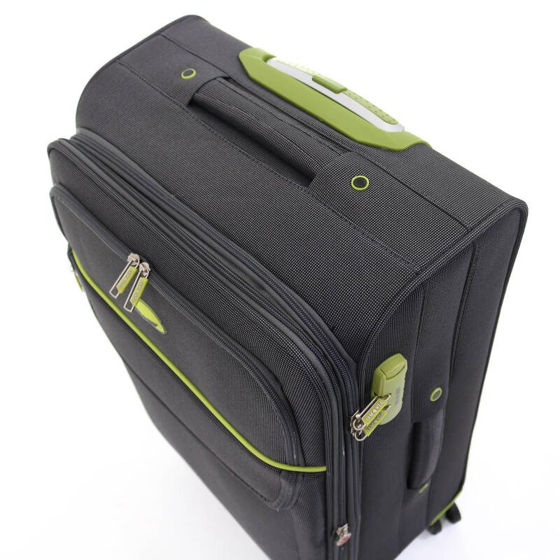 Troler Superlight 68x41x26 cm, 3.1 kg, expandabil 30%, gri / verde