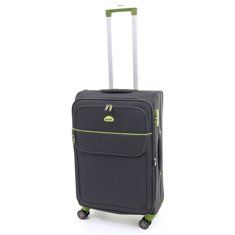 Troler Superlight 68x41x26 cm, 3.1 kg, expandabil 30%, gri / verde