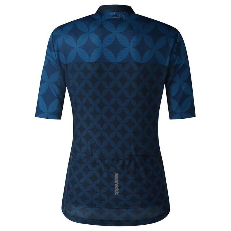 SHIMANO W's MIZUKI Short Sleeve Jersey,   Navy