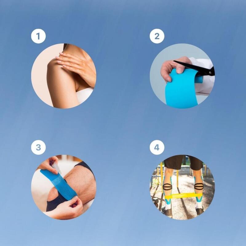 Présentoir/Boîte avec Bandage kinésiologique tape kinesiologie (12 un.) Beige