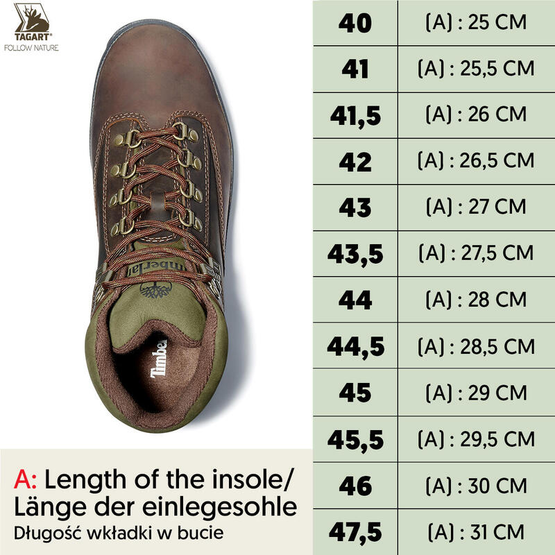 Trekkingschuhe Timberland Euro Hiker Leather Md Brown Full Grain