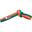 Centura de karate cu doua tonuri-portocaliu-verde, Hayashi, 300 cm