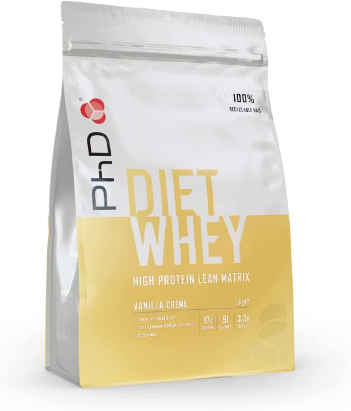 PHD NUTRITION PhD Nutrition | Diet Whey Powder | Vanilla Creme Flavour | 2kg