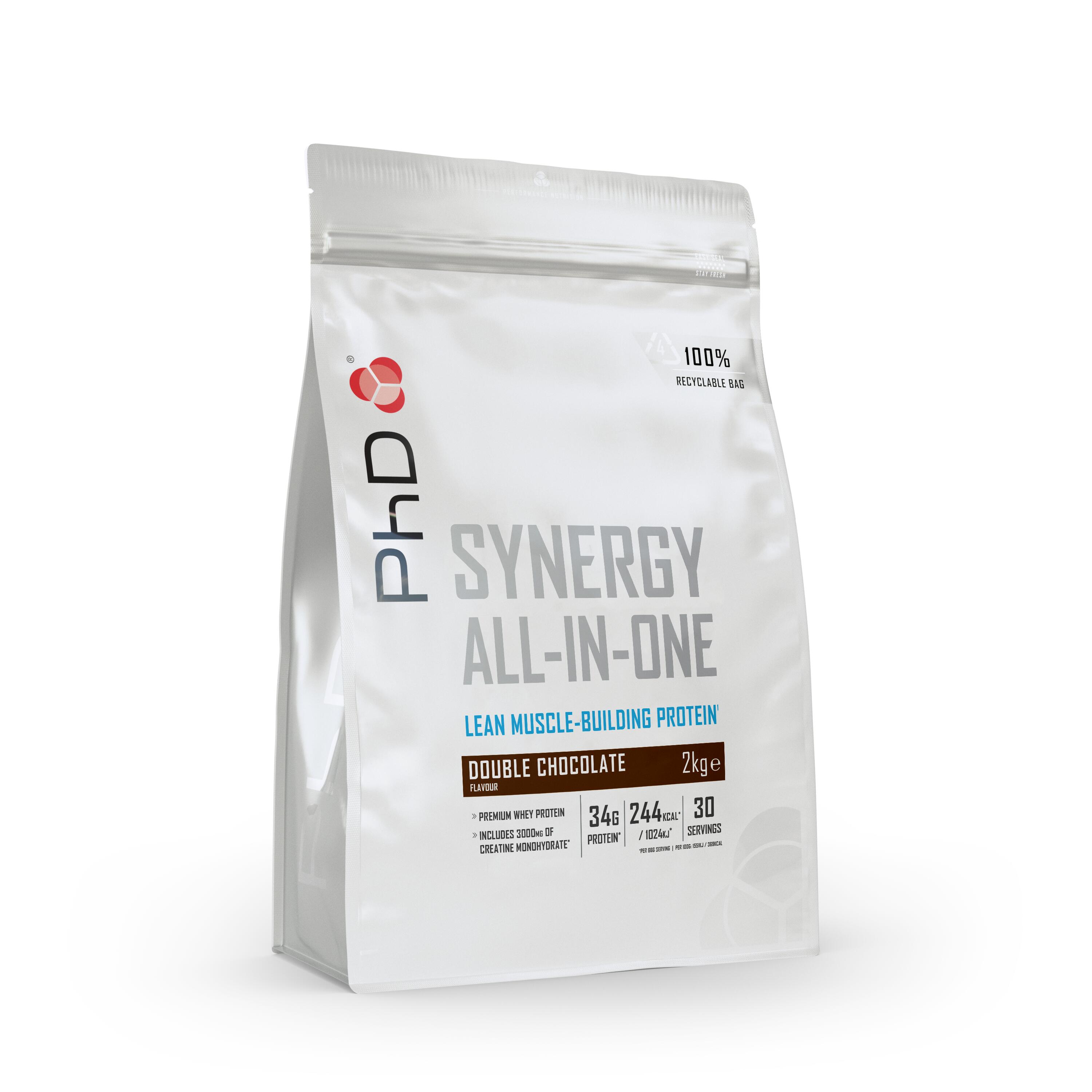 PhD Nutrition | Synergy Powder | Double Chocolate Flavour | 2kg 1/5