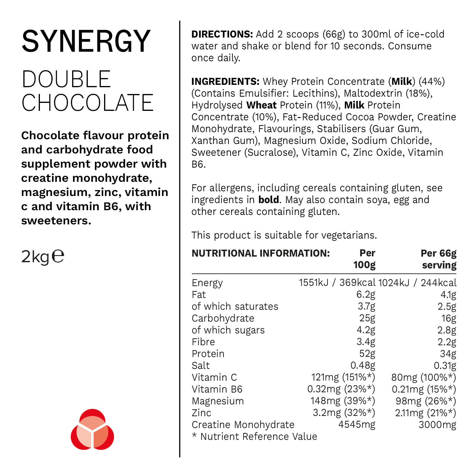 PhD Nutrition | Synergy Powder | Double Chocolate Flavour | 2kg 3/5